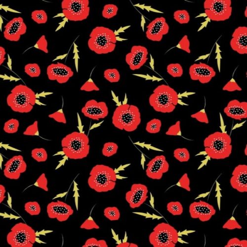 Poppy Fields 2828-04 Black