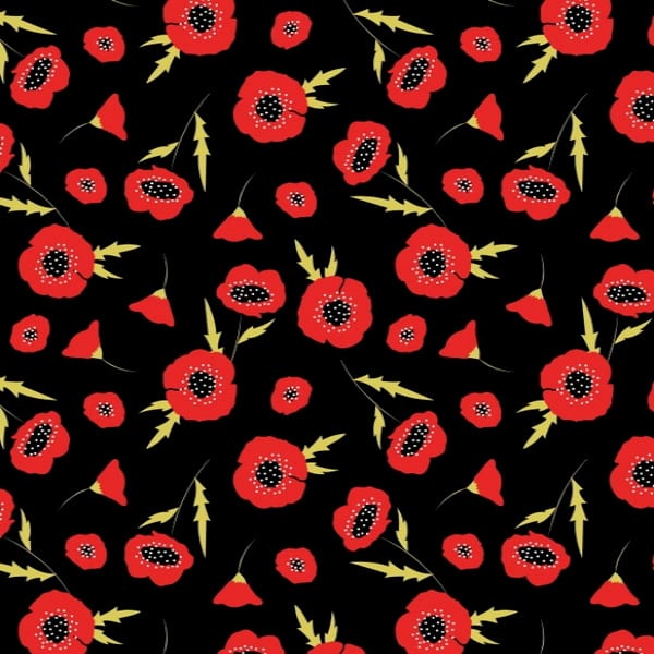 Poppy Fields 2828-04 Black