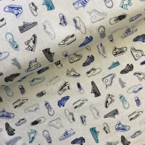 sports trainers on canvas