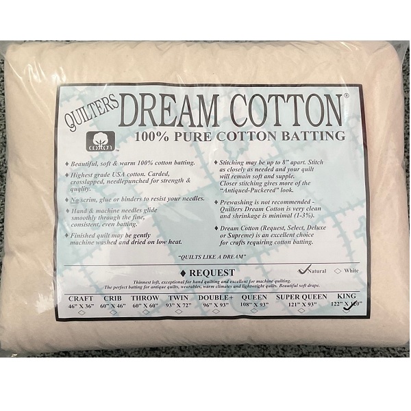 Quilters Dream Cotton Wadding King Size Pack Cotton Request