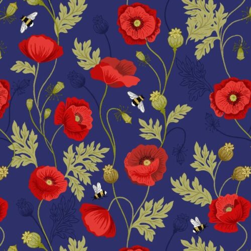 Poppies A553.2 Blue