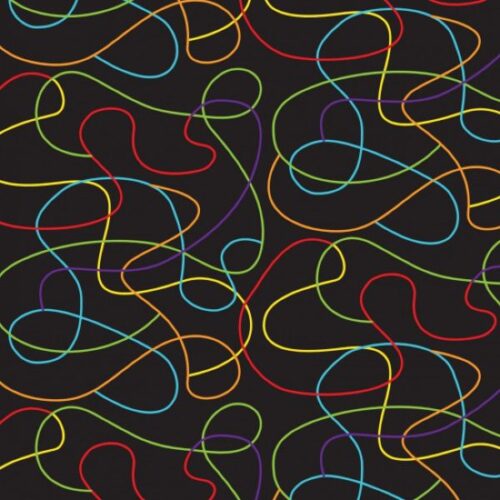 Squiggle Extra Wide 78550 Col.101 Black-Multi