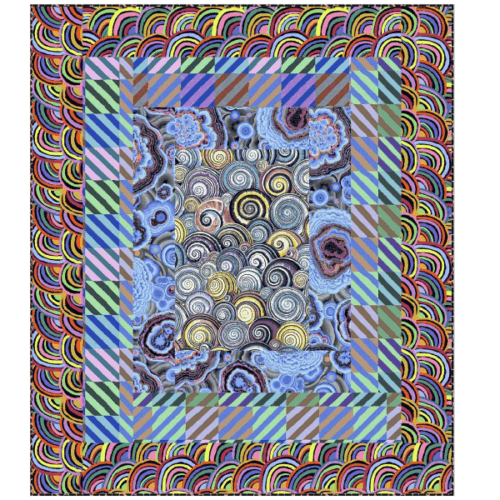 Shell Log Cabin Quilt Kit-Kaffe