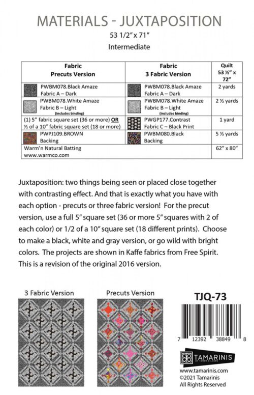 Juxtaposition TJQ-73: Printed Paper Pattern