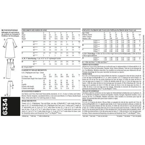 6334 Kids: New Look Sewing Pattern