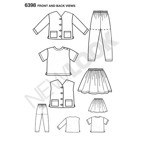 6398 Kids: New Look Sewing Pattern