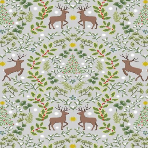 C64.1 on Lightest Grey with Gold Metallic: Noel: Lewis & Irene