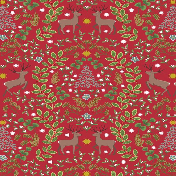 C64.2 on Red with Gold Metallic: Noel: Lewis & Irene