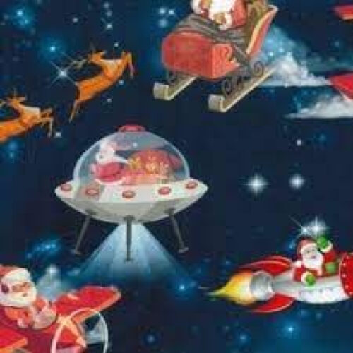 DP0009 Rocket Ship: Digital Christmas Print