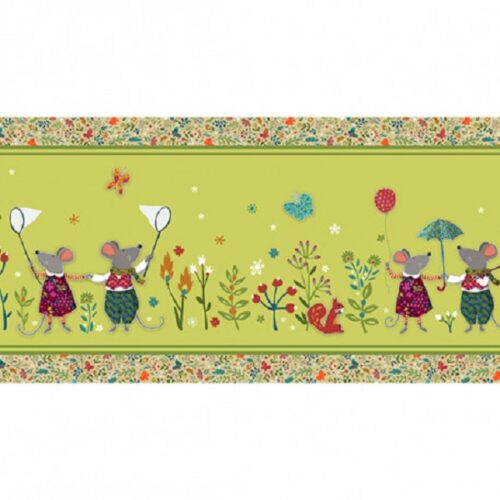 Mouse green velvet border