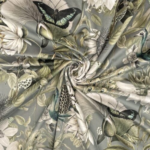 CVL039 Utopia Silver: Velvet Fabric With A Plush Finish