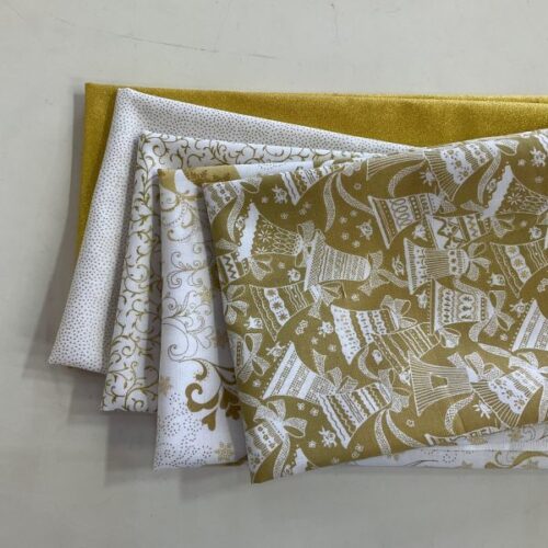 Gold Metallic Fat Quarter Pack (5pcs)
