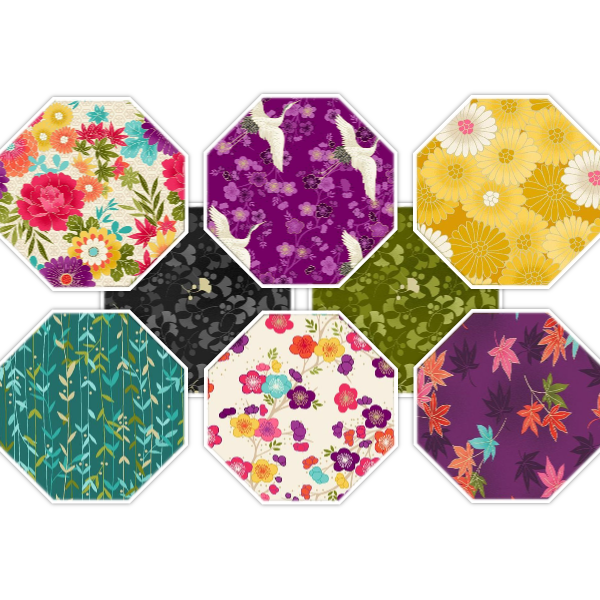 Hikari Fat Quarters Pack col 2 Lady Sew and Sew