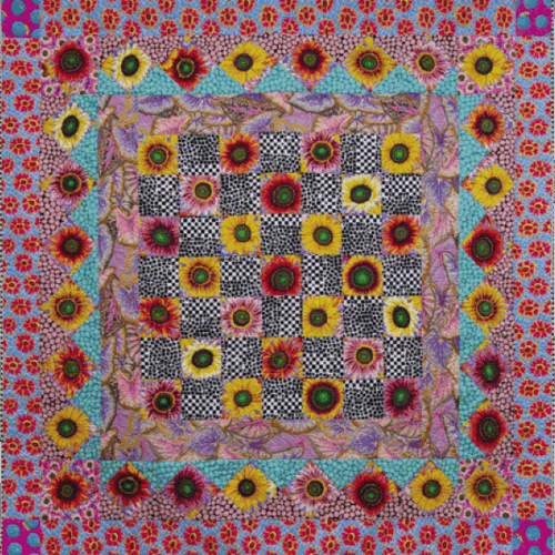 Quilts in Wales Sunflower Checkerboard