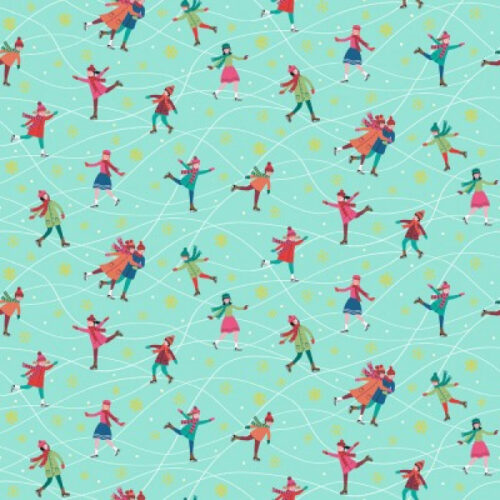 christmas skaters 2465.t-makower-christmas-fabric-214444