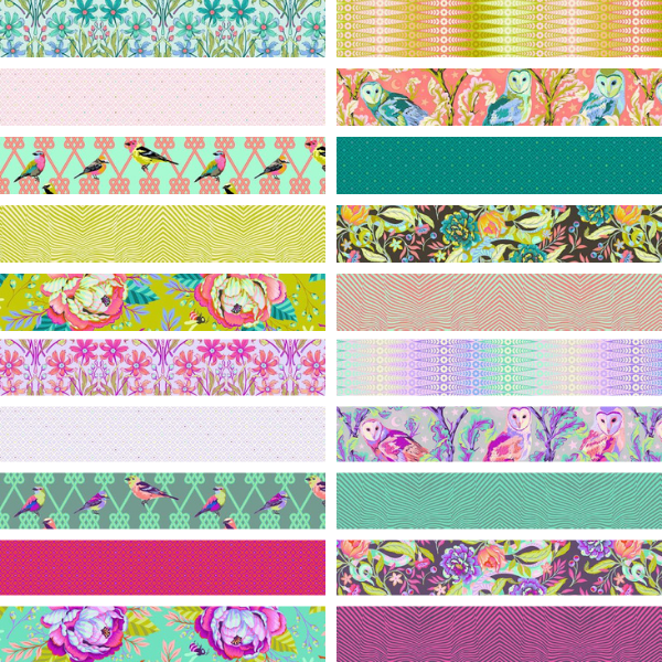 Half Yard Full Collection (20pc): Moon Garden: Tula Pink (Cut In-House)