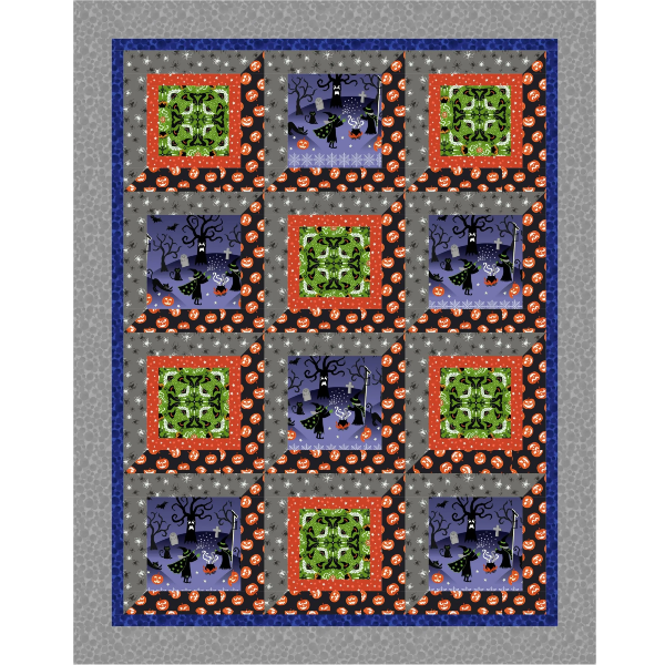 haunted house quilt kitthreeglowinthedark228427