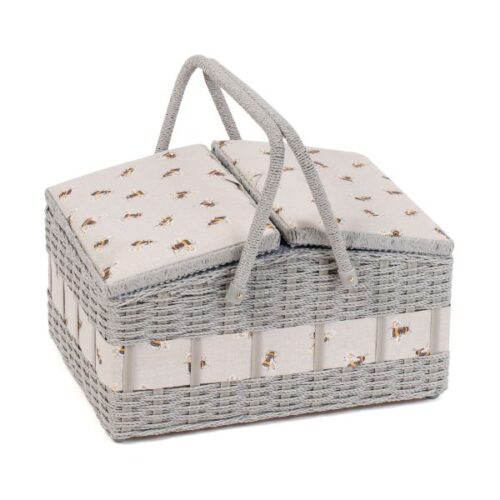 Sewing Box MRLTHB\587:Twin-Lidded:Wicker