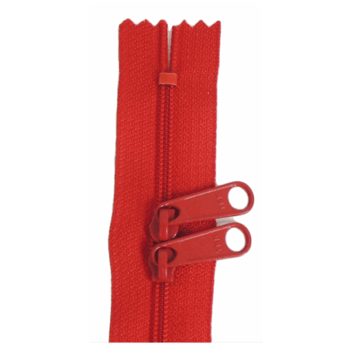 red Double-Sided Zipper ATZRED24