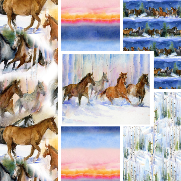 Snowfall on the Range 3 Wishes fabrics Snowfall on the Range 3 Wishes fabrics