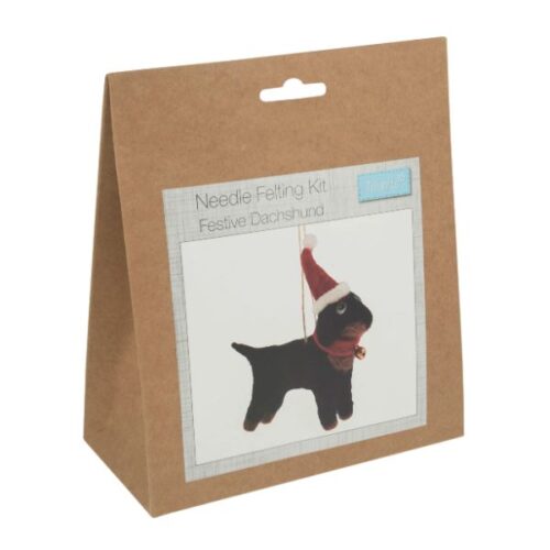 Festive Dachshund Needle Felting Kit