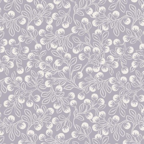 A658.3 snowberries on Iced Lavender with pearl
