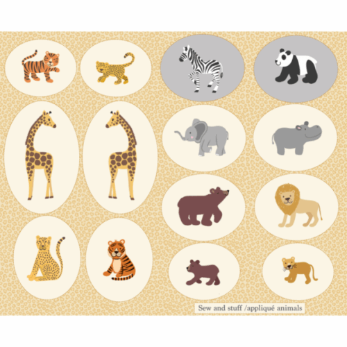 A702 Wild Animals Cut Out Panel