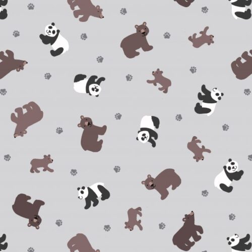 SM54.1 Pandas & Bears on Light Grey