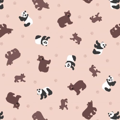 SM54.2 Pandas & Bears on Pale Plaster