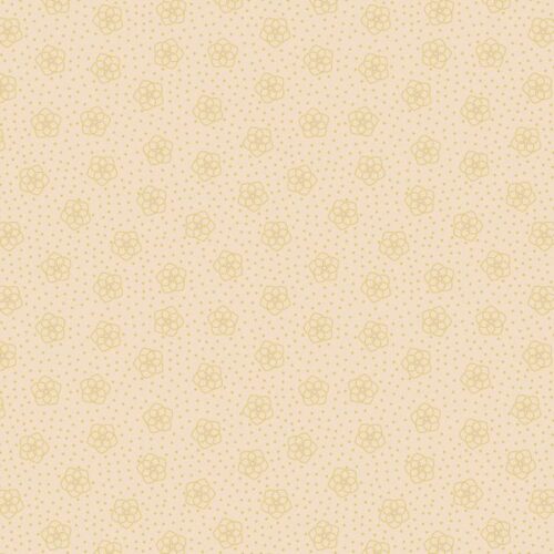 A732.1 Celtic Flowers on Dark Cream (Gold Metallic)