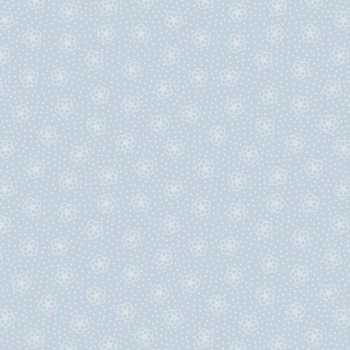 A732.2 Celtic Flowers on Light Blue (Silver Metallic)