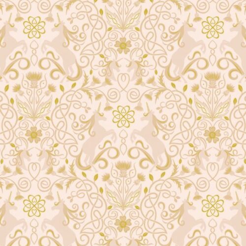 A733.1 Unicorn on Cream (Gold Metallic)