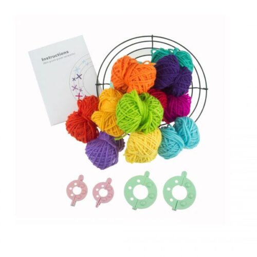 GCK188 Pom Pom Wreath Kit Rainbow