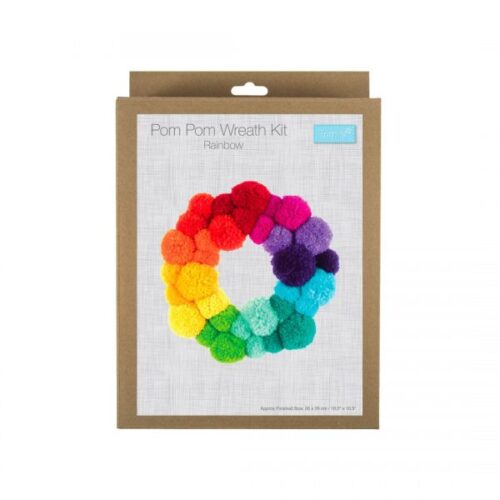 GCK188 Pom Pom Wreath Kit Rainbow