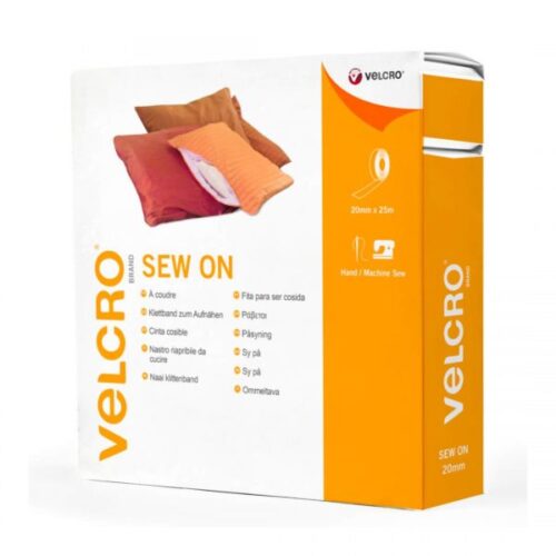 20mm Sew-On White Velcro Hook & Loop Tape (V60286 )