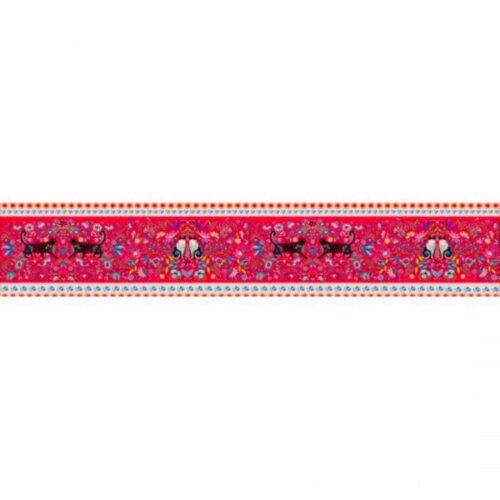 Mia velvet border red 19 cm