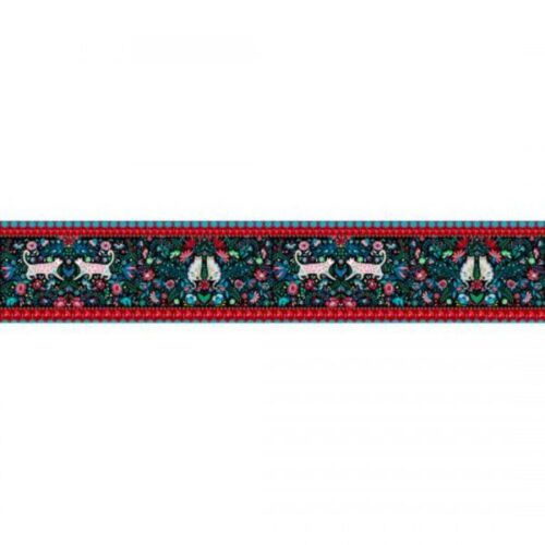 Mia velvet border black 19 cm 2