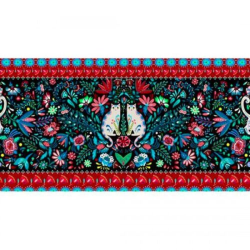 Mia velvet border black 19 cm