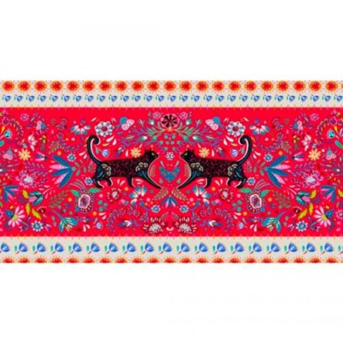 Mia velvet border red 19 cm