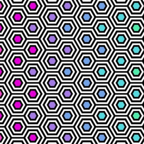 QBTP012.INK Backing Fabric - Rainbow Hexy XL