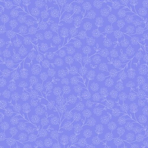 A715.2 Floral vines on cornflower blue
