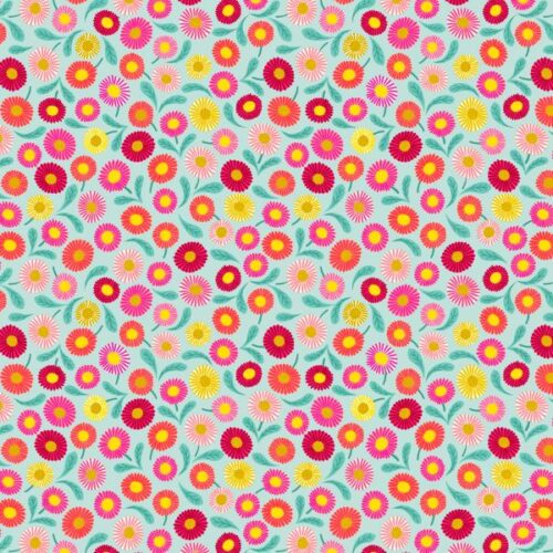 A717.2 Daisies on light aqua