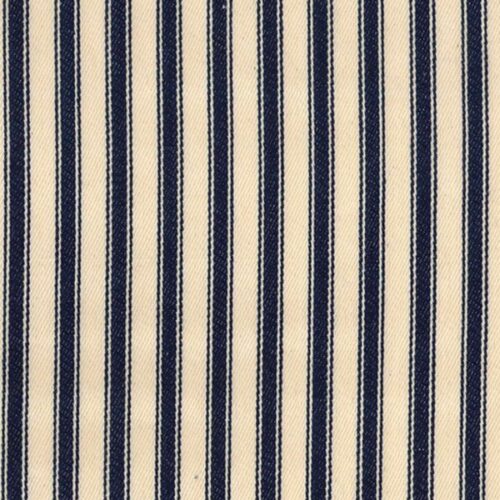 JLC0118 CANVAS TICKING NAVY STRIPE