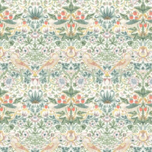 PWWM001.OLIVE Strawberry Thief Leicester Morris & Co