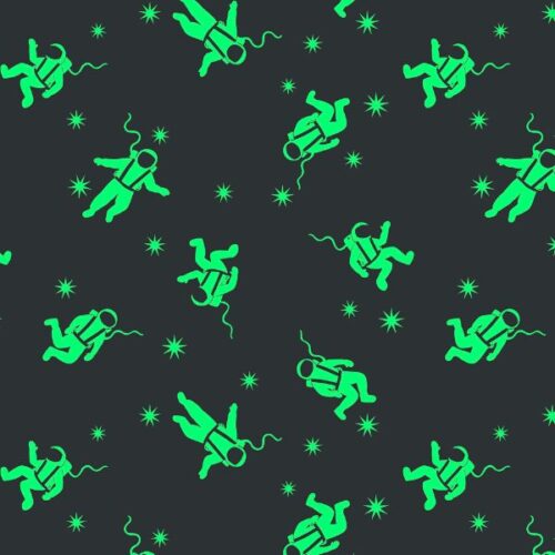 A738.1 Astronauts on Grey Blue