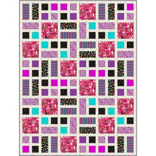 Furry Friends Pink Quilt Kit