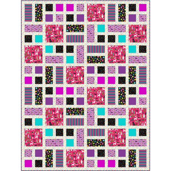 Furry Friends Pink Quilt Kit