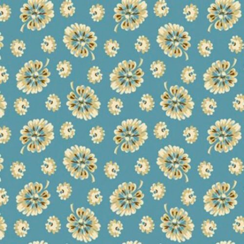 2596.LB Monstera Azure Cocoa Blue Edyta Sitar