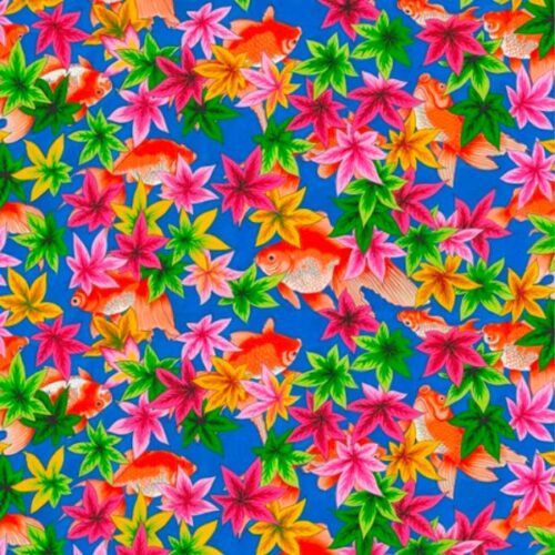 PWSL122.Blue Goldfish and Maple