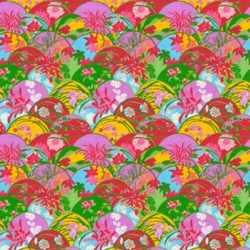 PWSL123.Multi Floral Fans